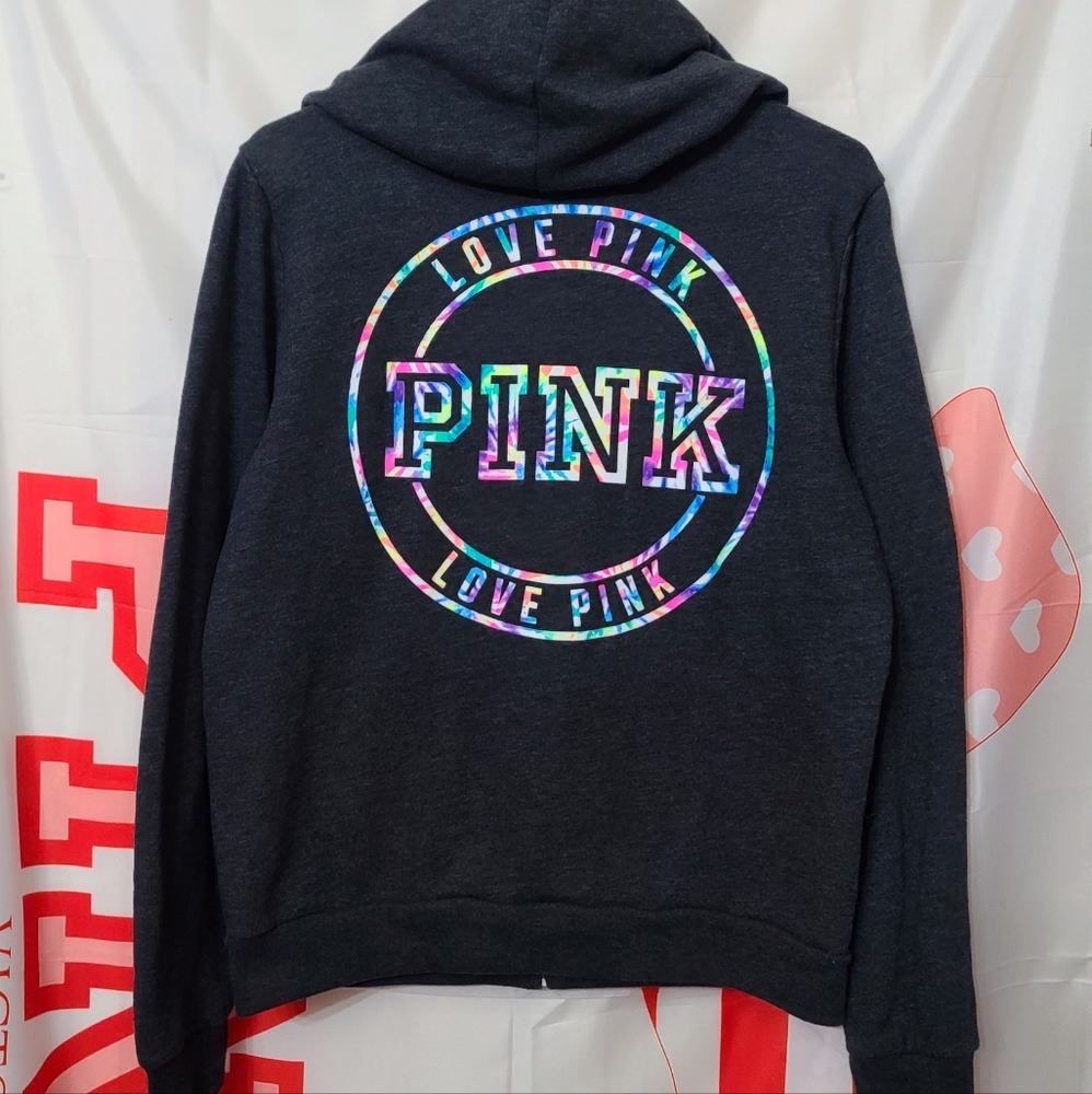 PINK Victoria's Secret Rare Tye Dye Full Zip M/L 💖